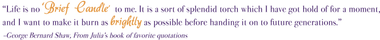 Julia Burke Foundation Quote