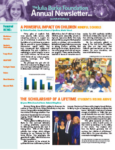 Julia Burke Foundation 2012_Newsletter Cover