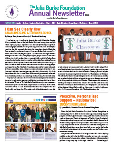 Julia Burke Foundation 2014_Newsletter Cover