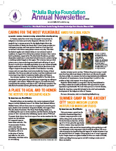 Julia Burke Foundation 2016_Newsletter Cover