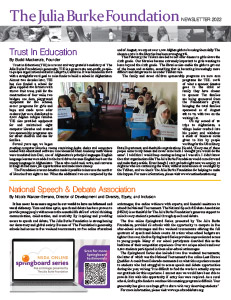 Julia Burke Foundation 2022_Newsletter Cover
